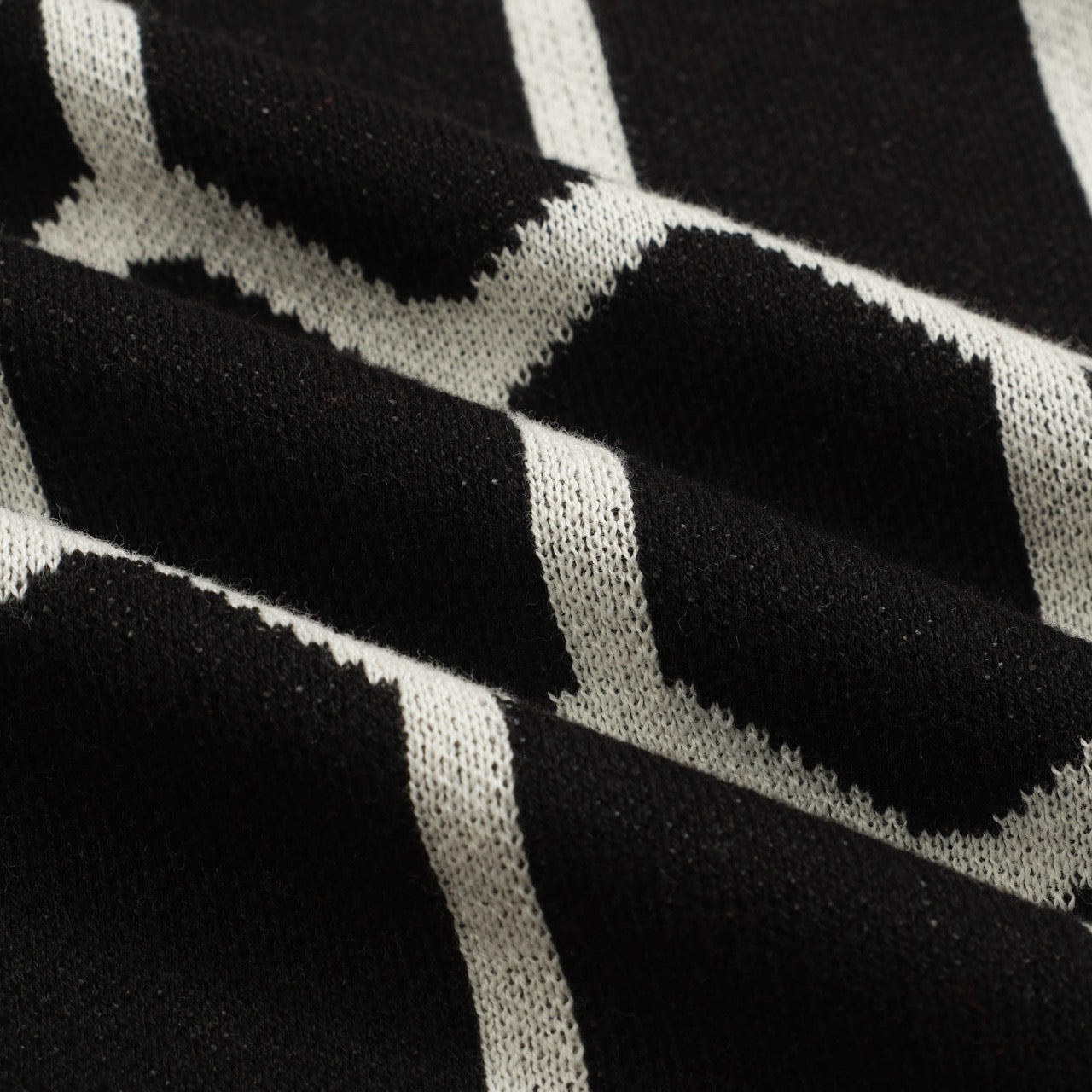 Vintage Black Knit Polo Shirt for Men