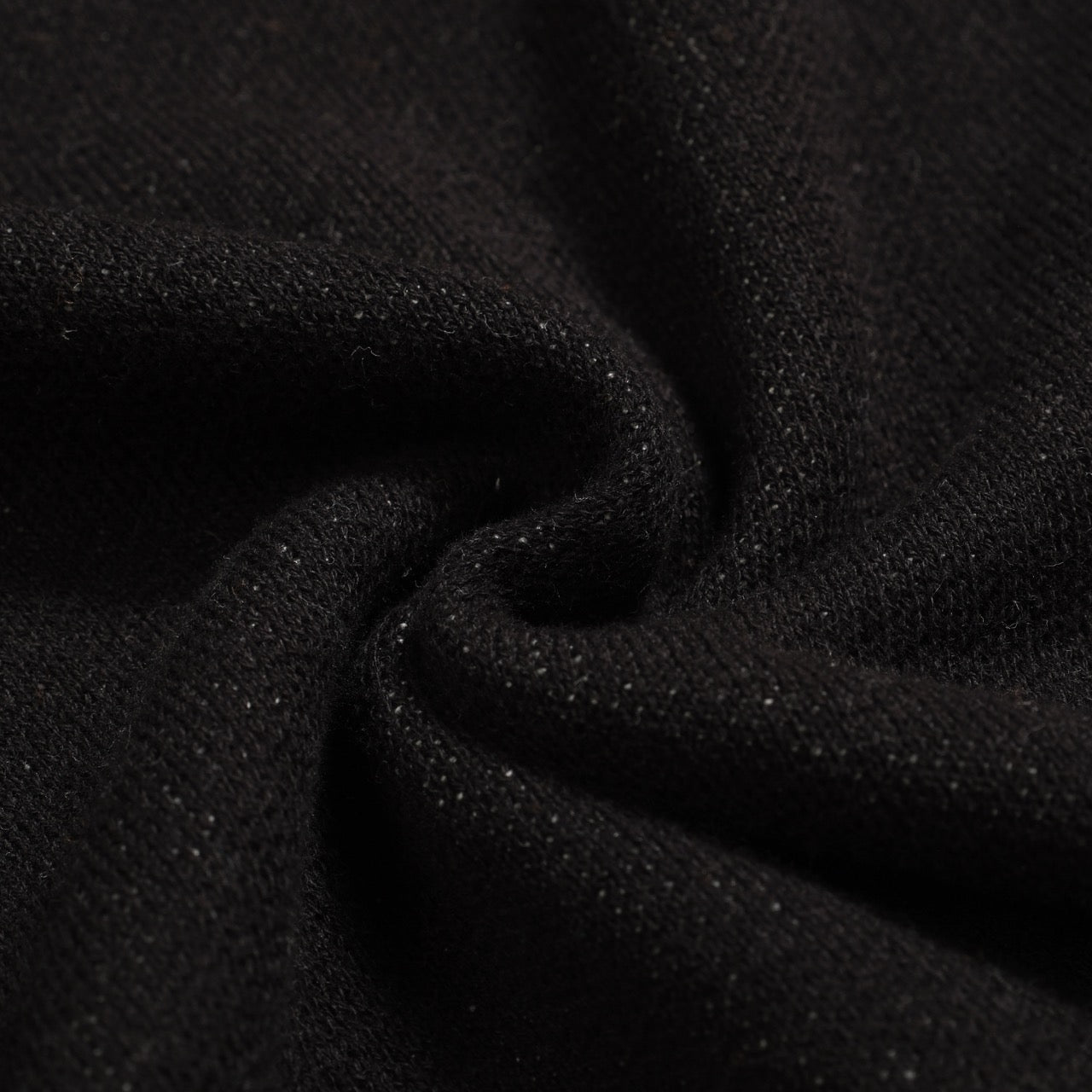 Vintage black knitted polo with jacquard for men