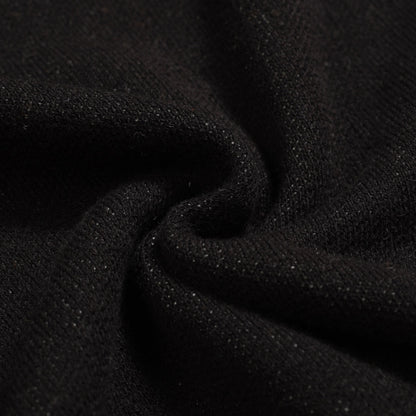 Vintage black knitted polo with jacquard for men