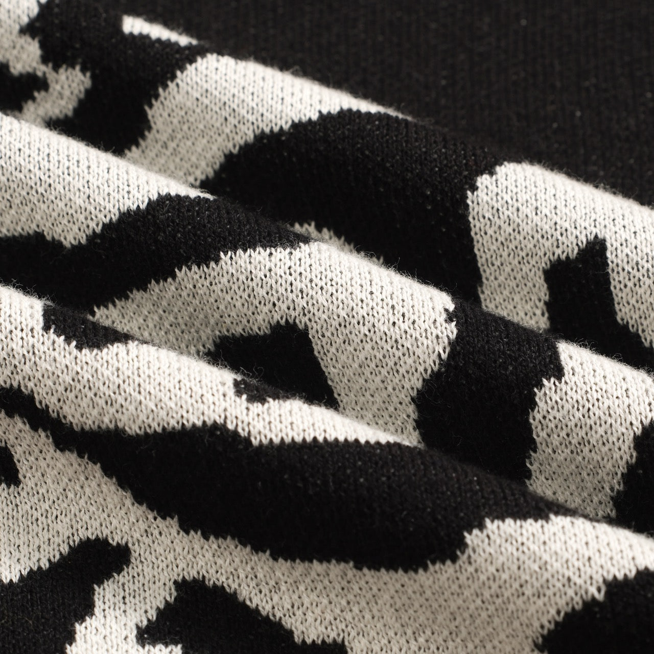 Vintage black knitted polo with jacquard for men