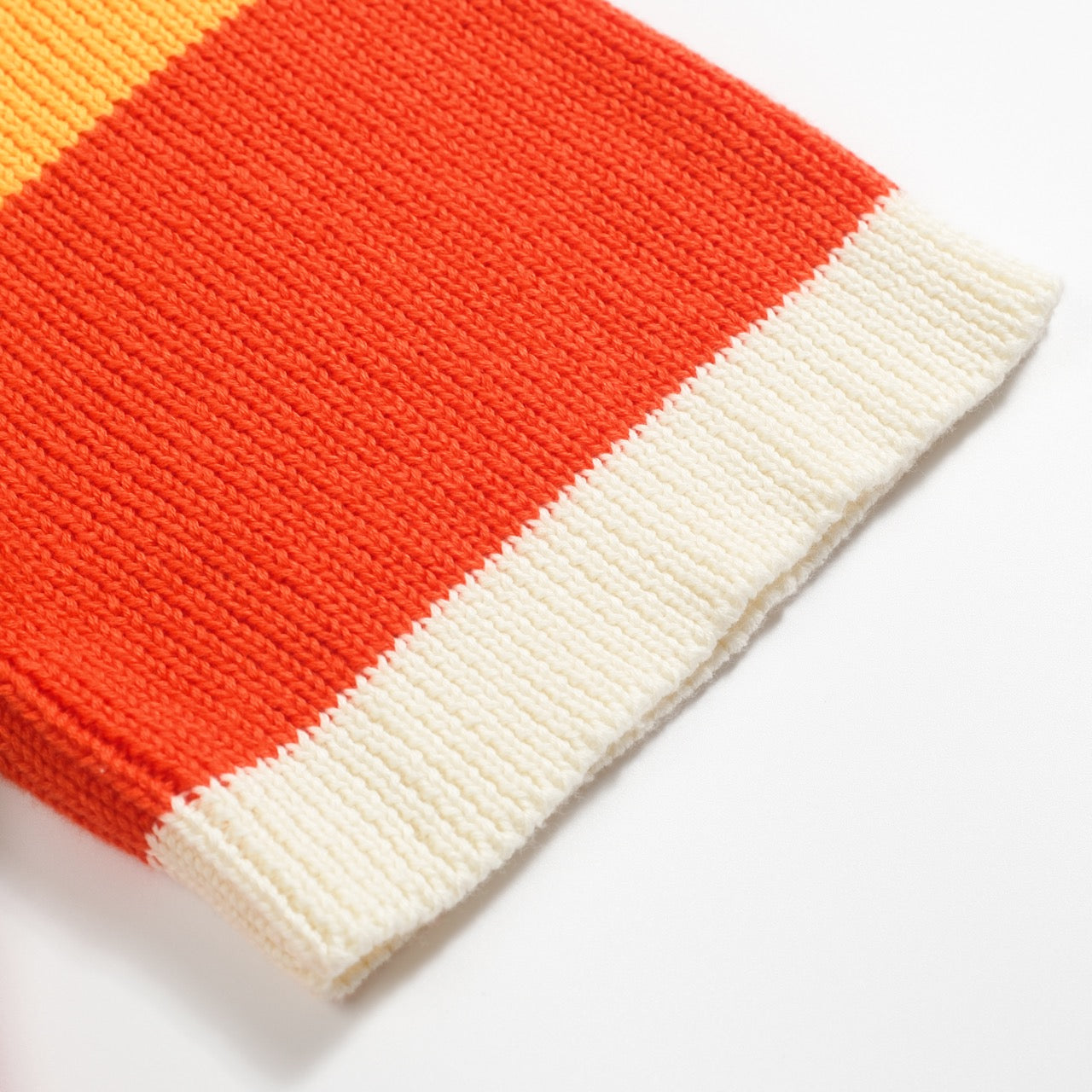 Vintage Multicoloured Striped V-Neck Knitted Polo for Men