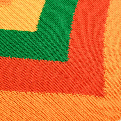 Vintage Multicoloured Striped V-Neck Knitted Polo for Men