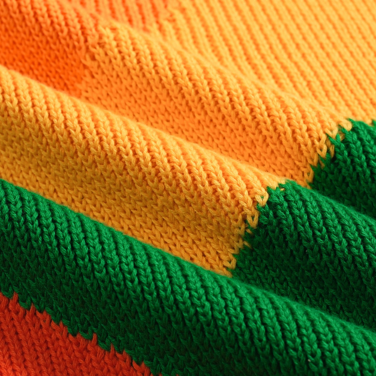 Vintage Multicoloured Striped V-Neck Knitted Polo for Men