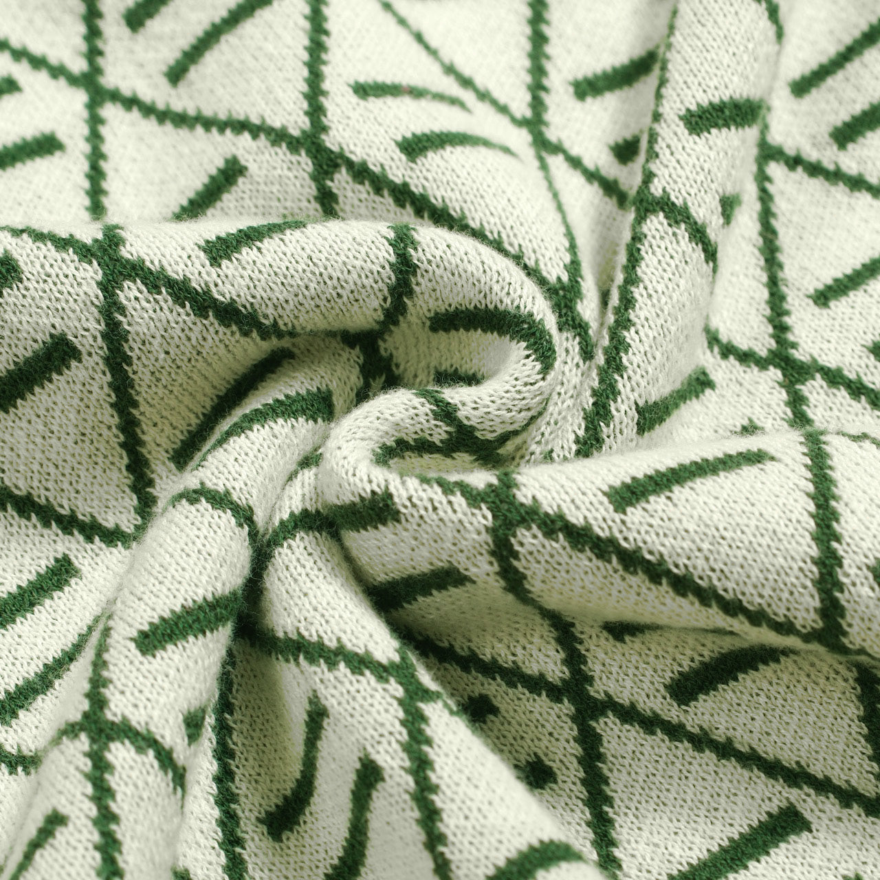 Vintage Graphic Embroidered Green Polo for Men with V-Neck