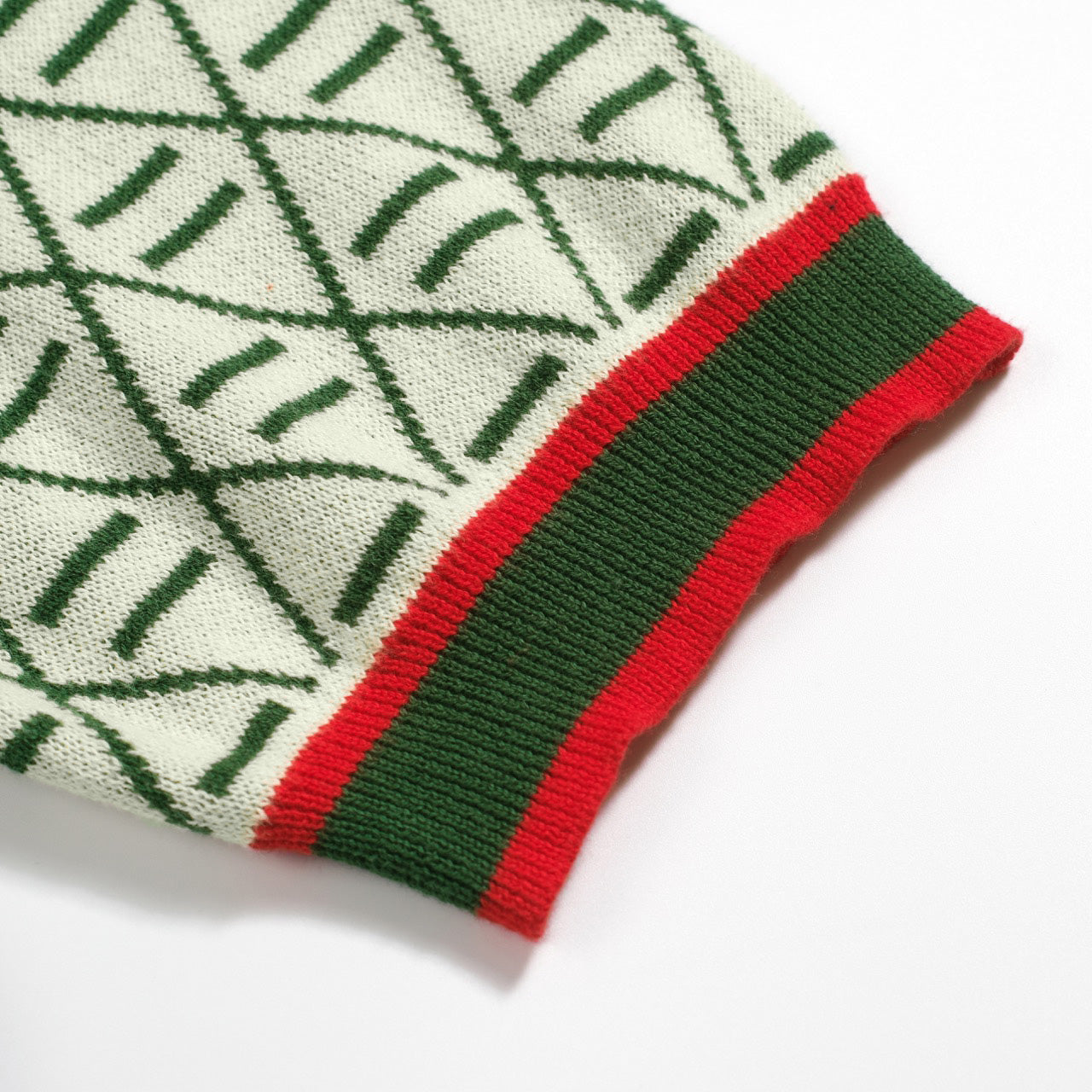 Vintage Graphic Embroidered Green Polo for Men with V-Neck