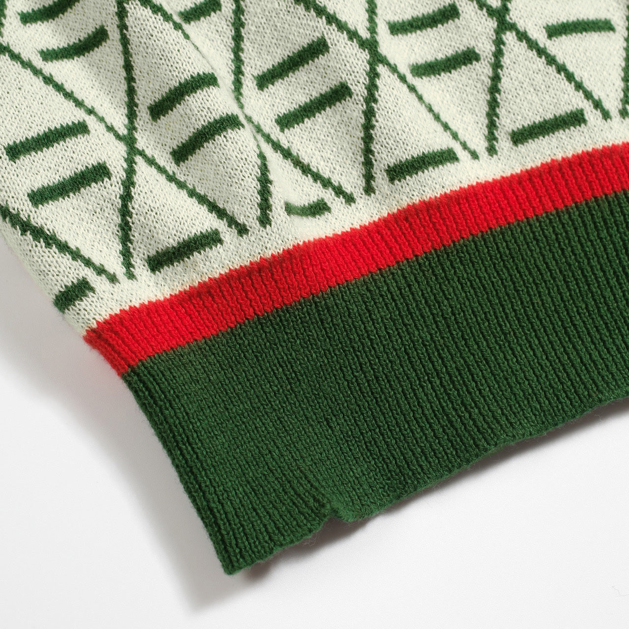 Vintage Graphic Embroidered Green Polo for Men with V-Neck