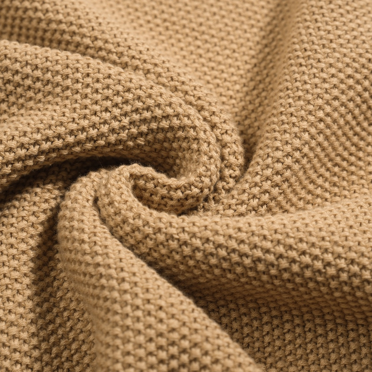 Men's Retro Knitted Polo in Khaki