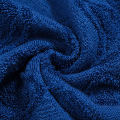 Casual Navy Blue Textured V-Neck Knit Cardigan for Men