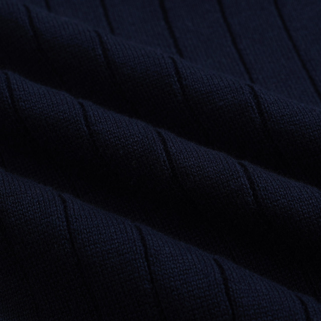 Men's Vintage Navy Blue Knitted Polo