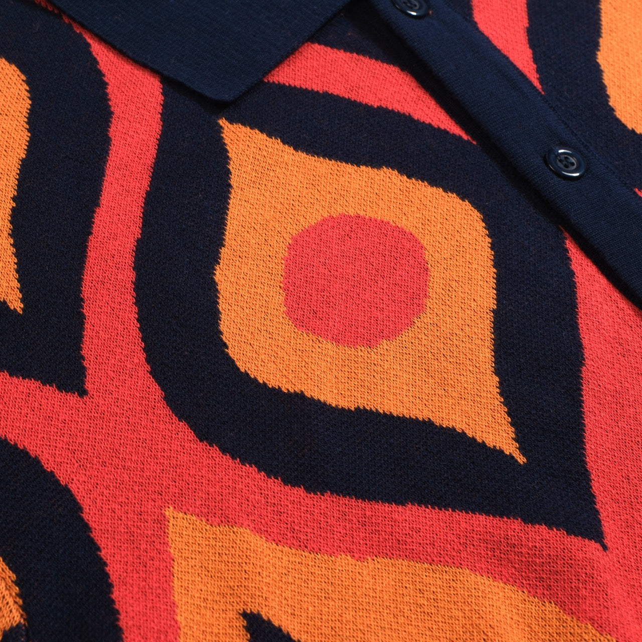 Vintage red jacquard cardigan for men from the 1960s