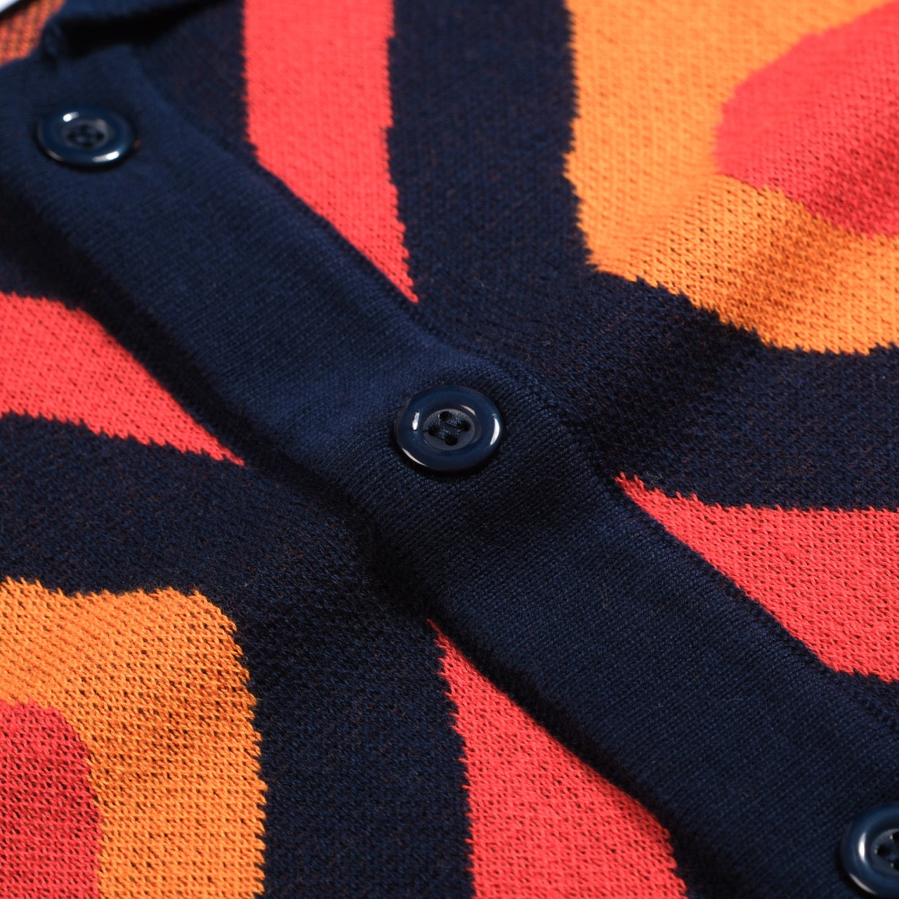 Vintage red jacquard cardigan for men from the 1960s