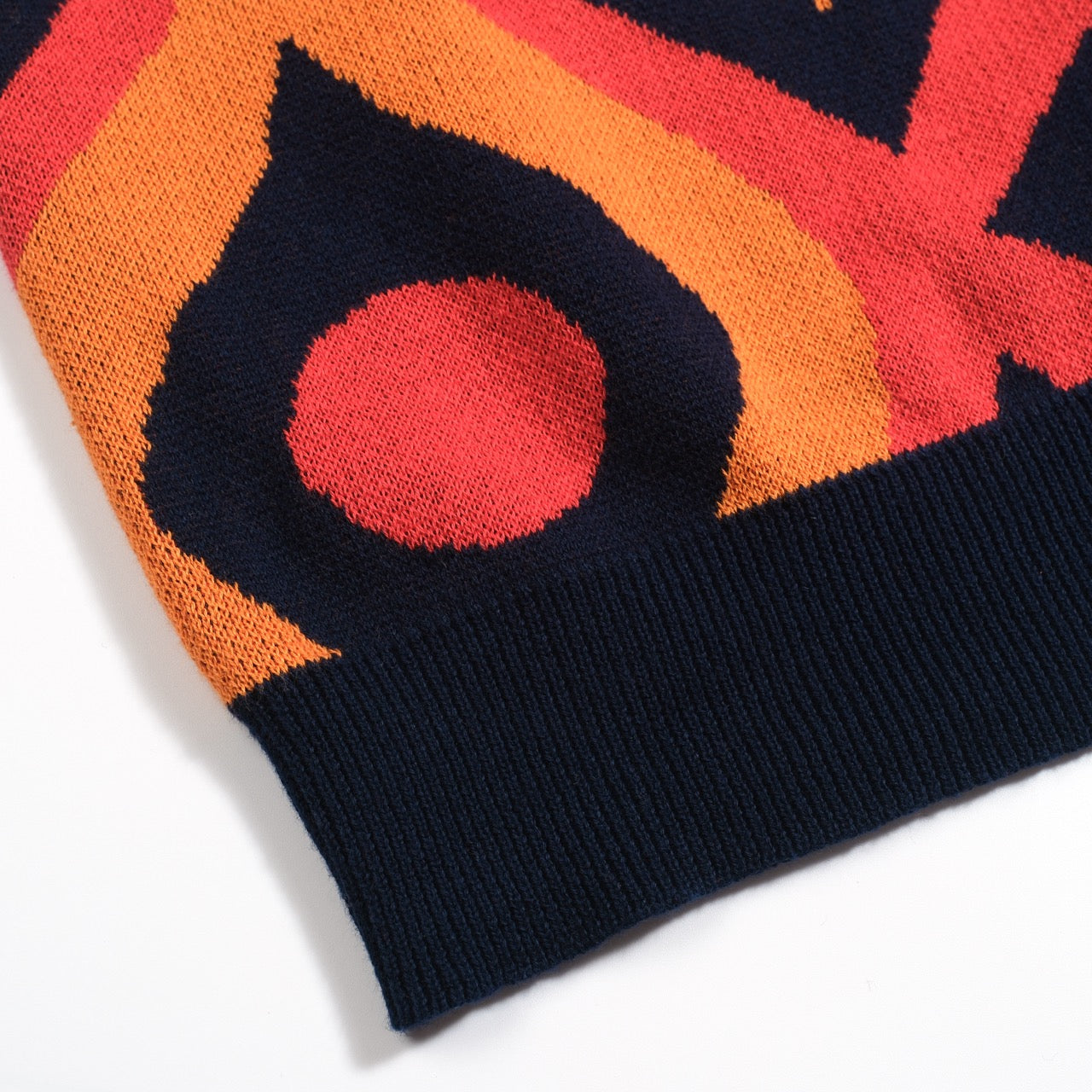 Vintage red jacquard cardigan for men from the 1960s