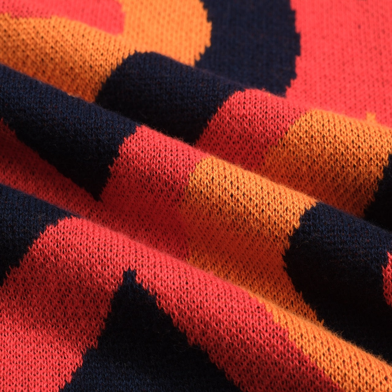 Vintage red jacquard cardigan for men from the 1960s