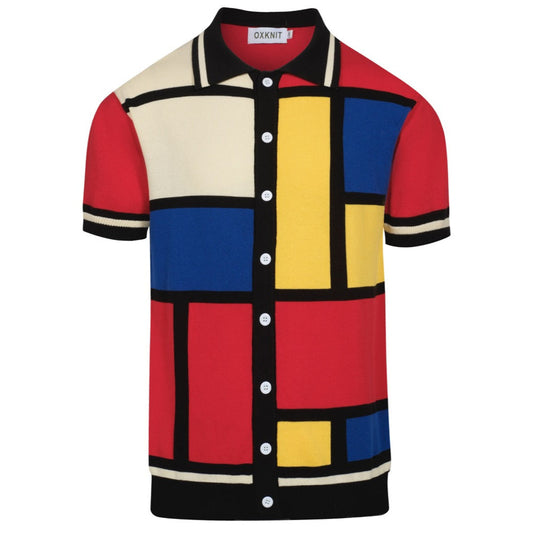 Vintage 1960s Men's Jacquard Knit Cardigan