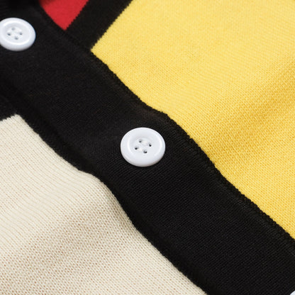 Vintage 1960s Men's Jacquard Knit Cardigan