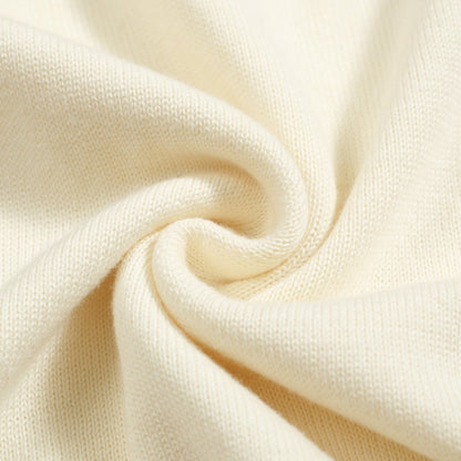 Vintage 1973 Jacquard Knitted Polo for Men in Apricot White