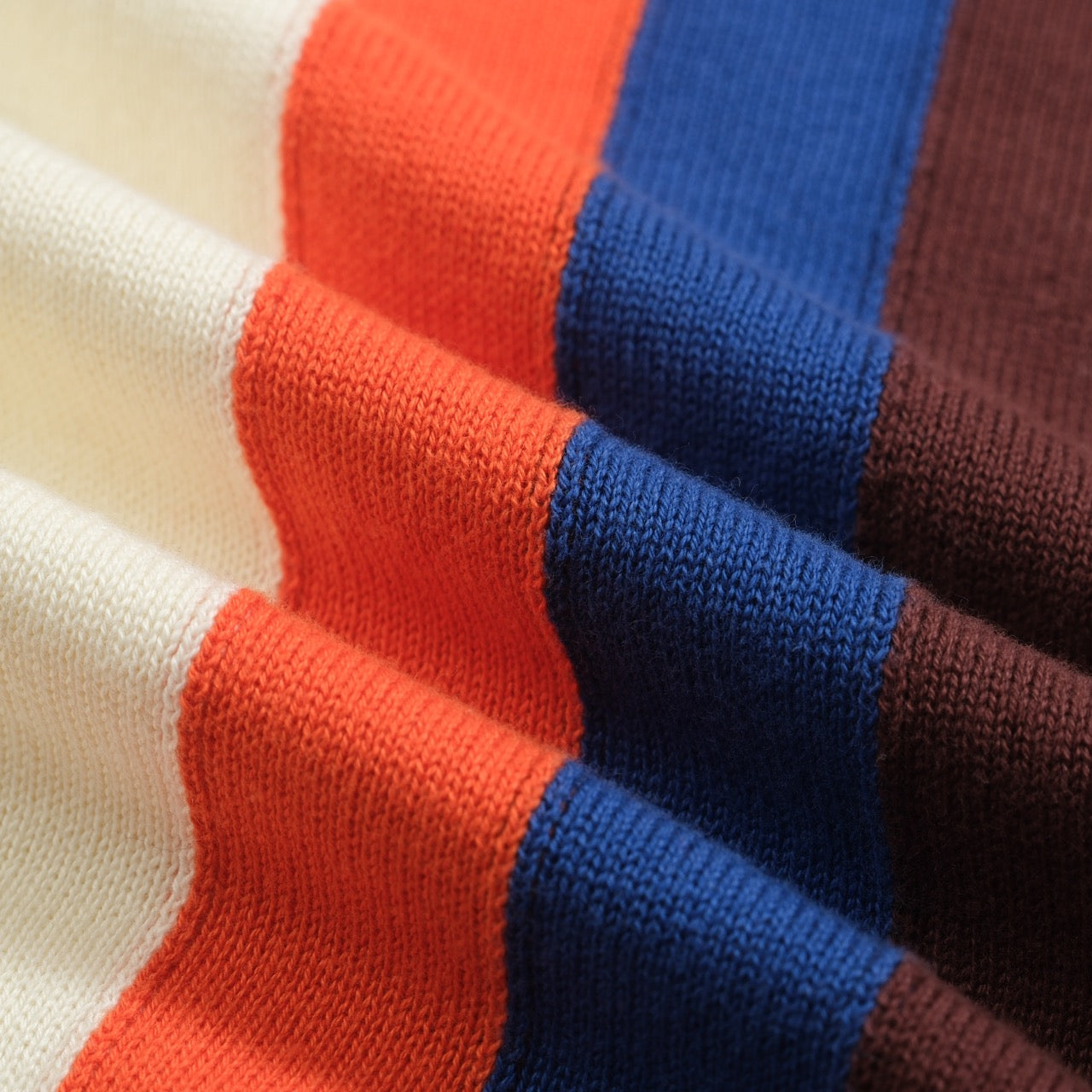 Vintage 1973 Jacquard Knitted Polo for Men in Apricot White