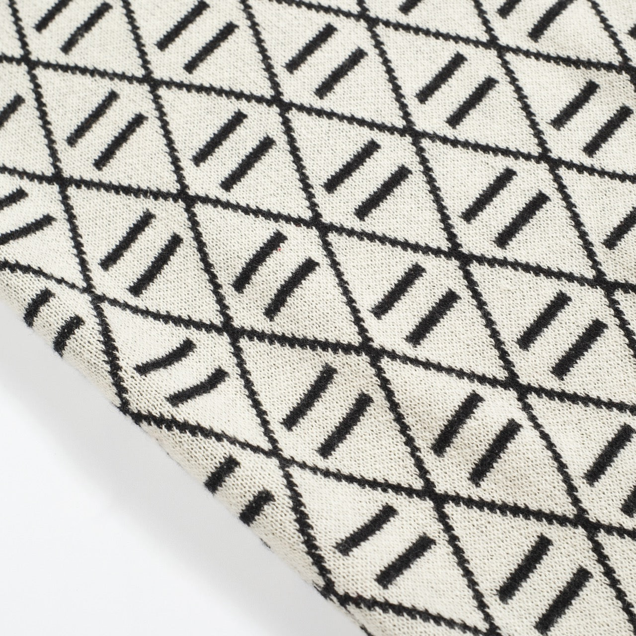 Black Jacquard Knit Polo for Men