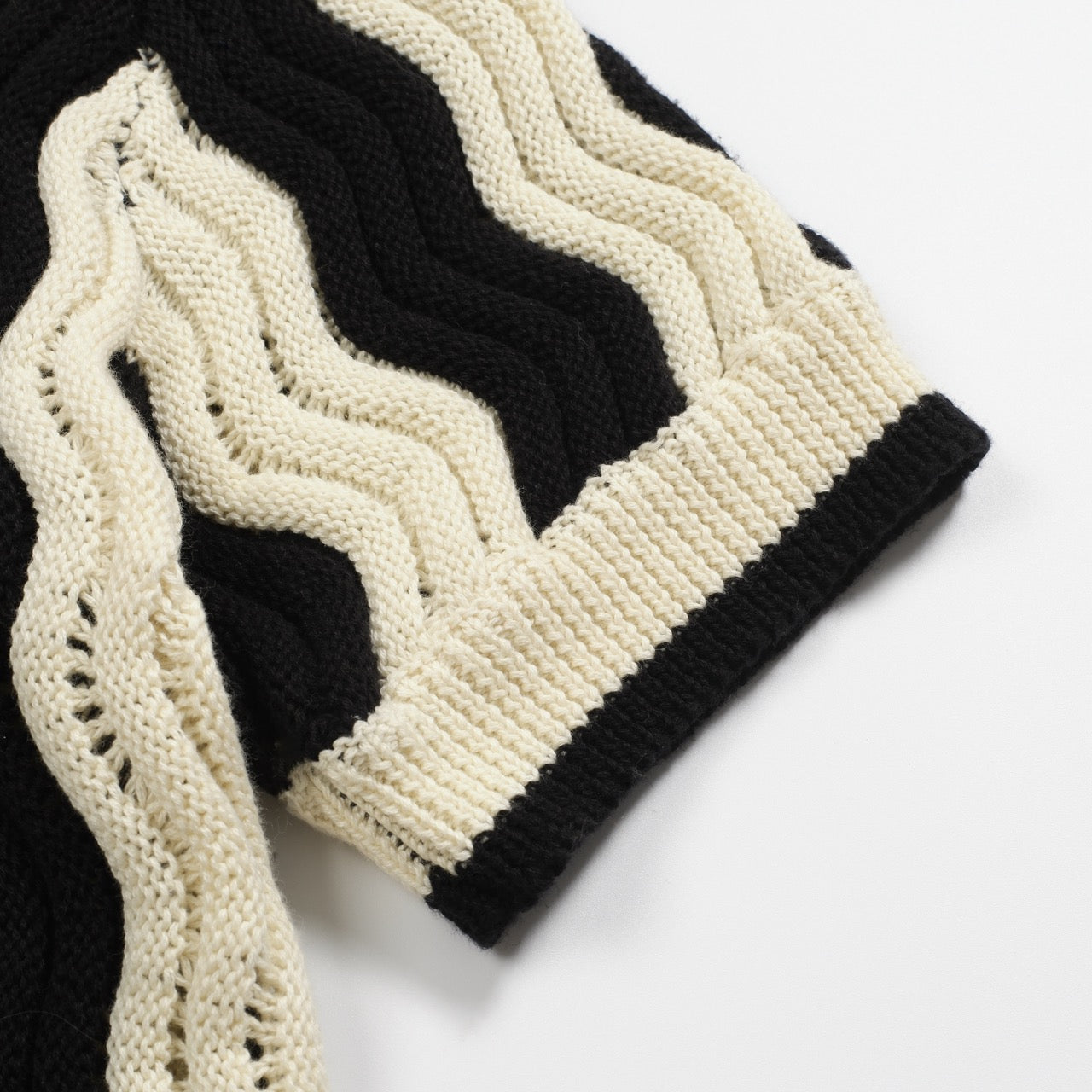 Vintage Black Textured Jacquard Polo for Men