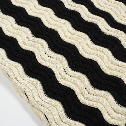 Vintage Black Textured Jacquard Polo for Men