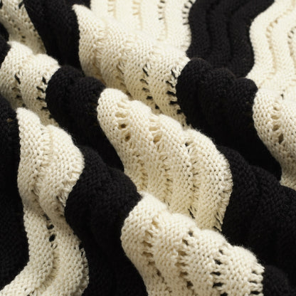 Vintage Black Textured Jacquard Polo for Men