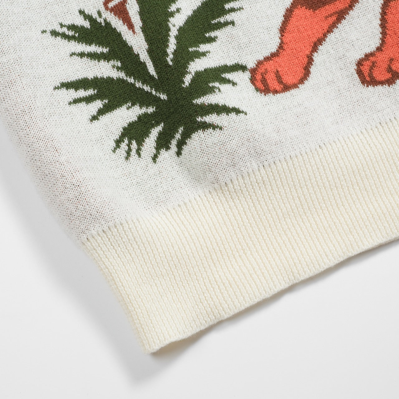 White Apricot Animal Jacquard Polo V for Men