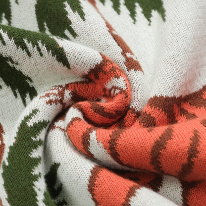 White Apricot Animal Jacquard Polo V for Men