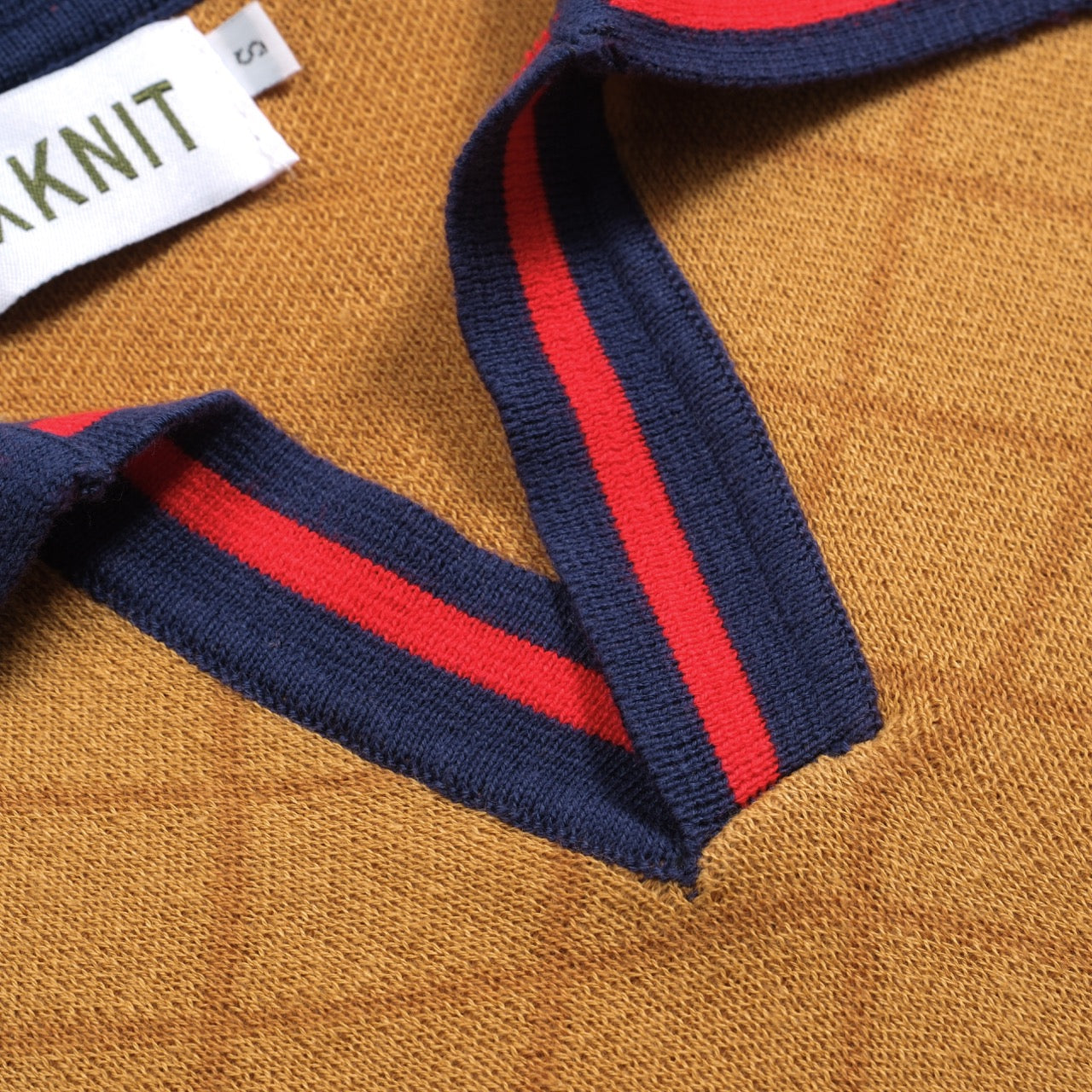 Retro khaki street polo for men