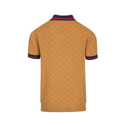 Retro khaki street polo for men