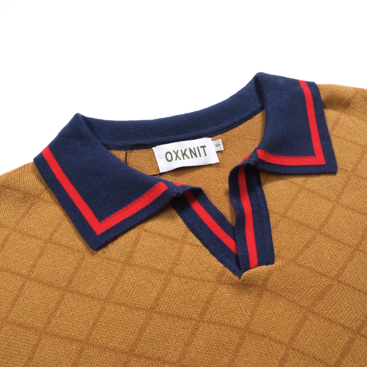 Retro khaki street polo for men