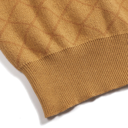 Retro khaki street polo for men