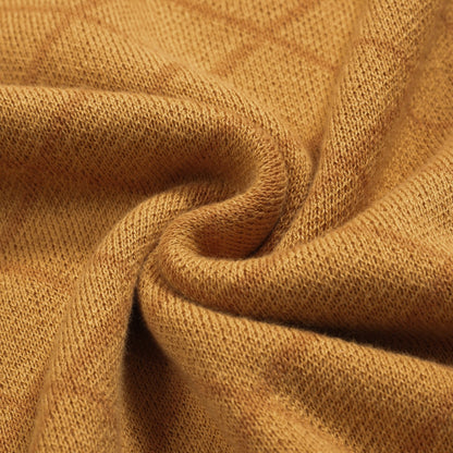 Retro khaki street polo for men