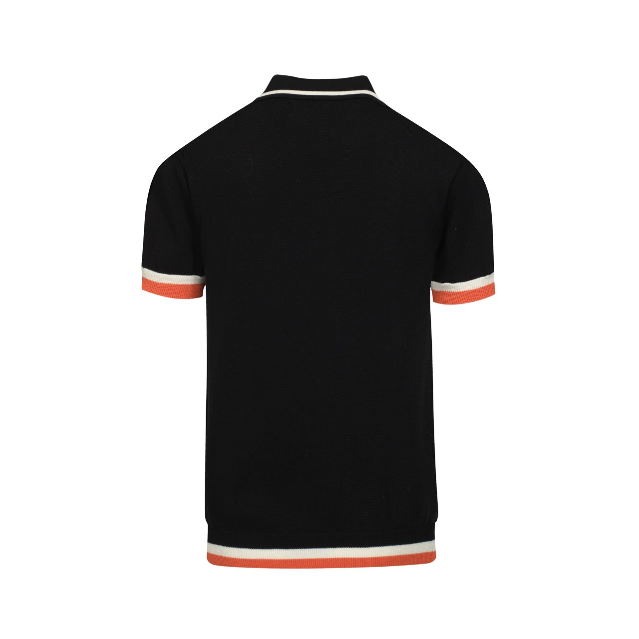 Vintage black jacquard polo for men 1974