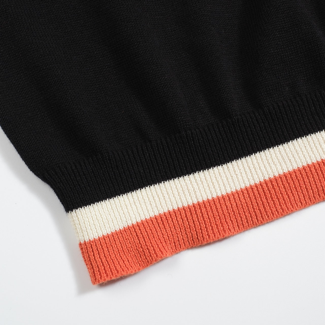 Vintage black jacquard polo for men 1974