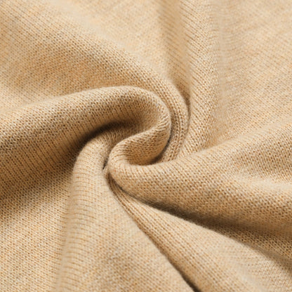 Men's Vintage Khaki Knitted Jacquard T-shirt with Gold Thread 1971