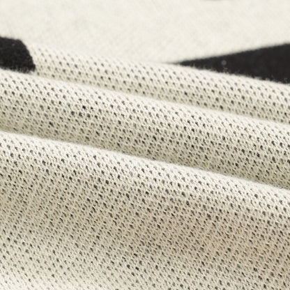 Beige Jacquard Polo for Men with "89" V Pattern