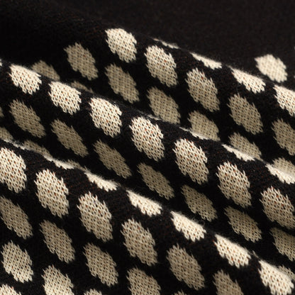 Retro Jacquard Knit V-Neck T-Shirt for Men