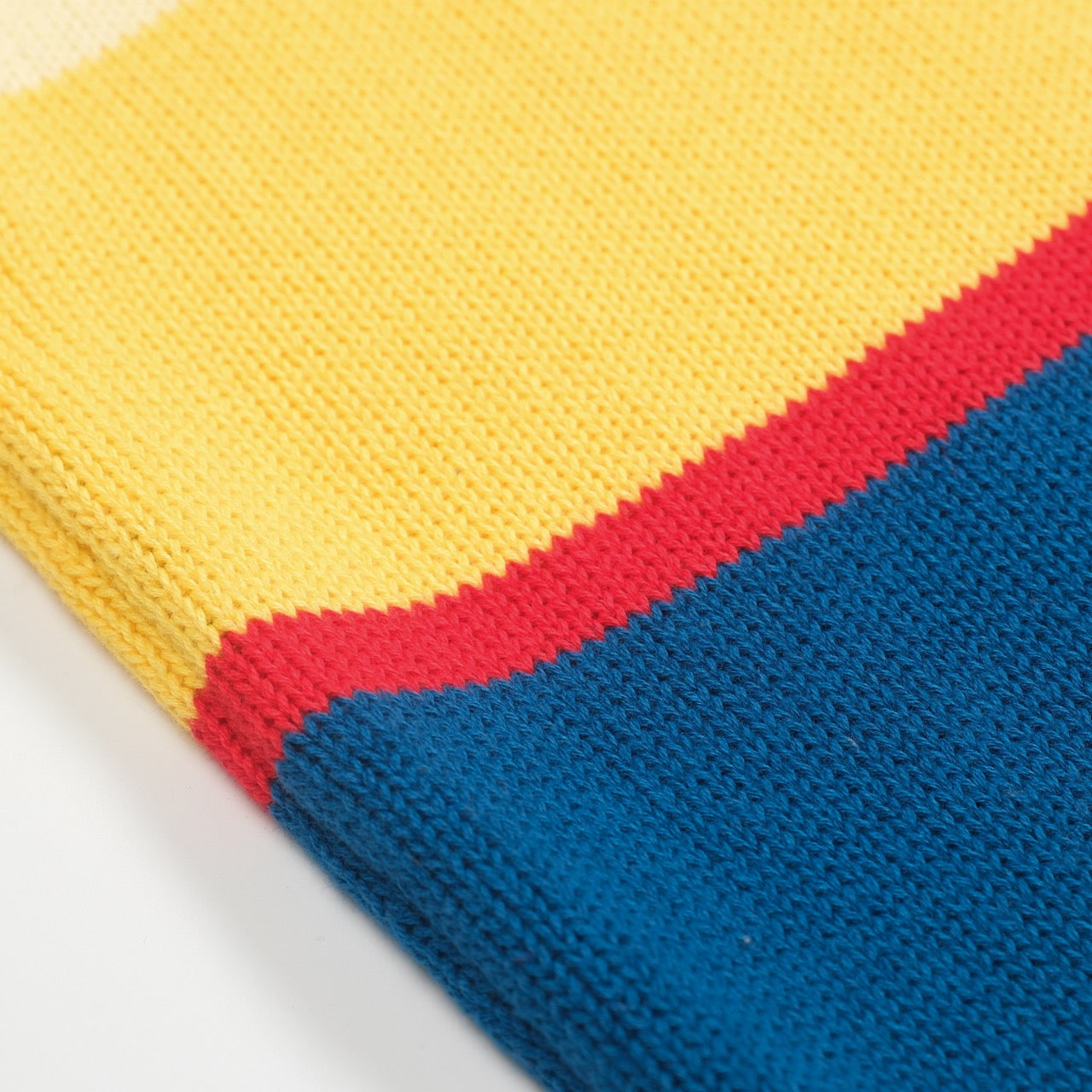 Retro striped blue knitted polo for men