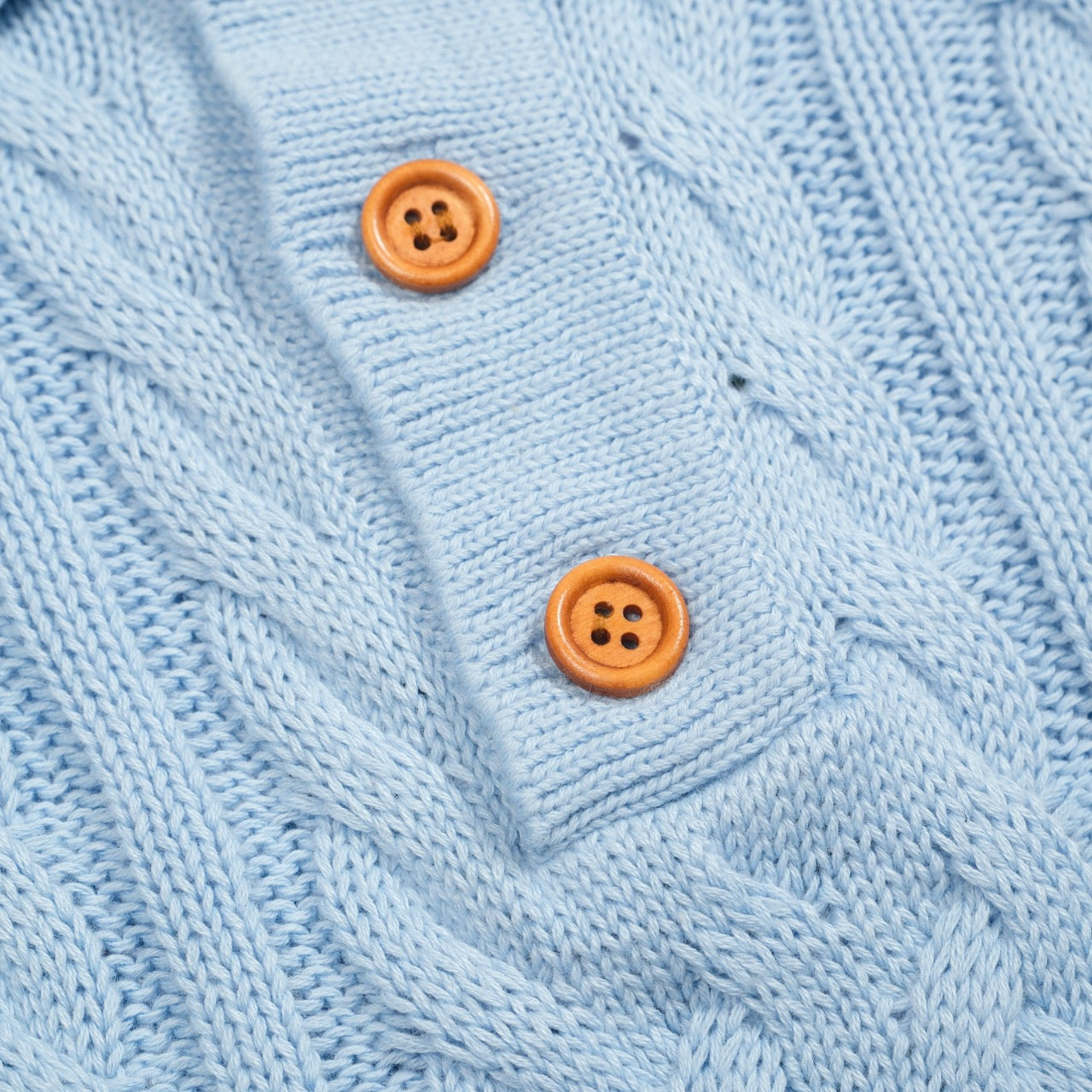 Fashionable Blue Textured Knitted Polo for Men