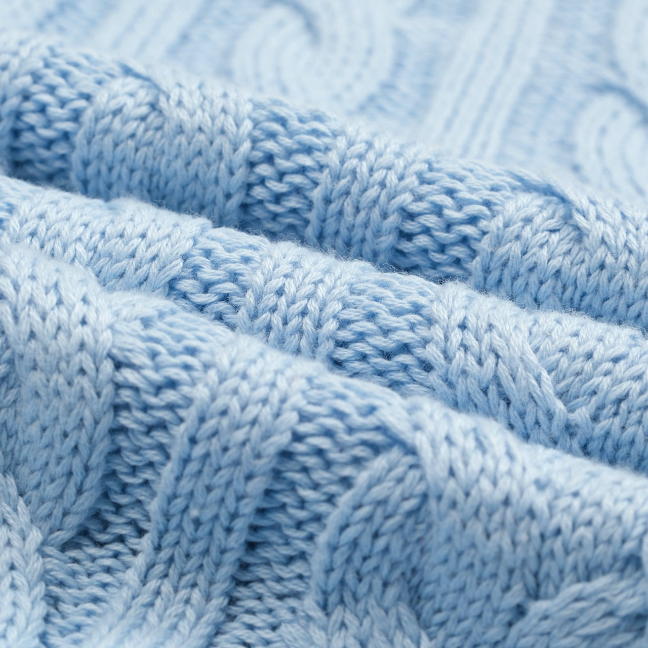 Fashionable Blue Textured Knitted Polo for Men