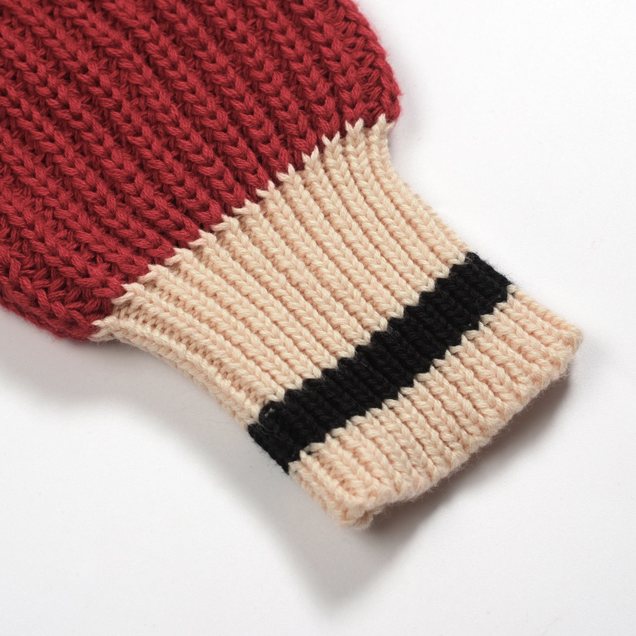 Casual Red Knitted Pullover for Men