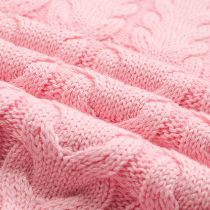 Pink knitted retro pull for men