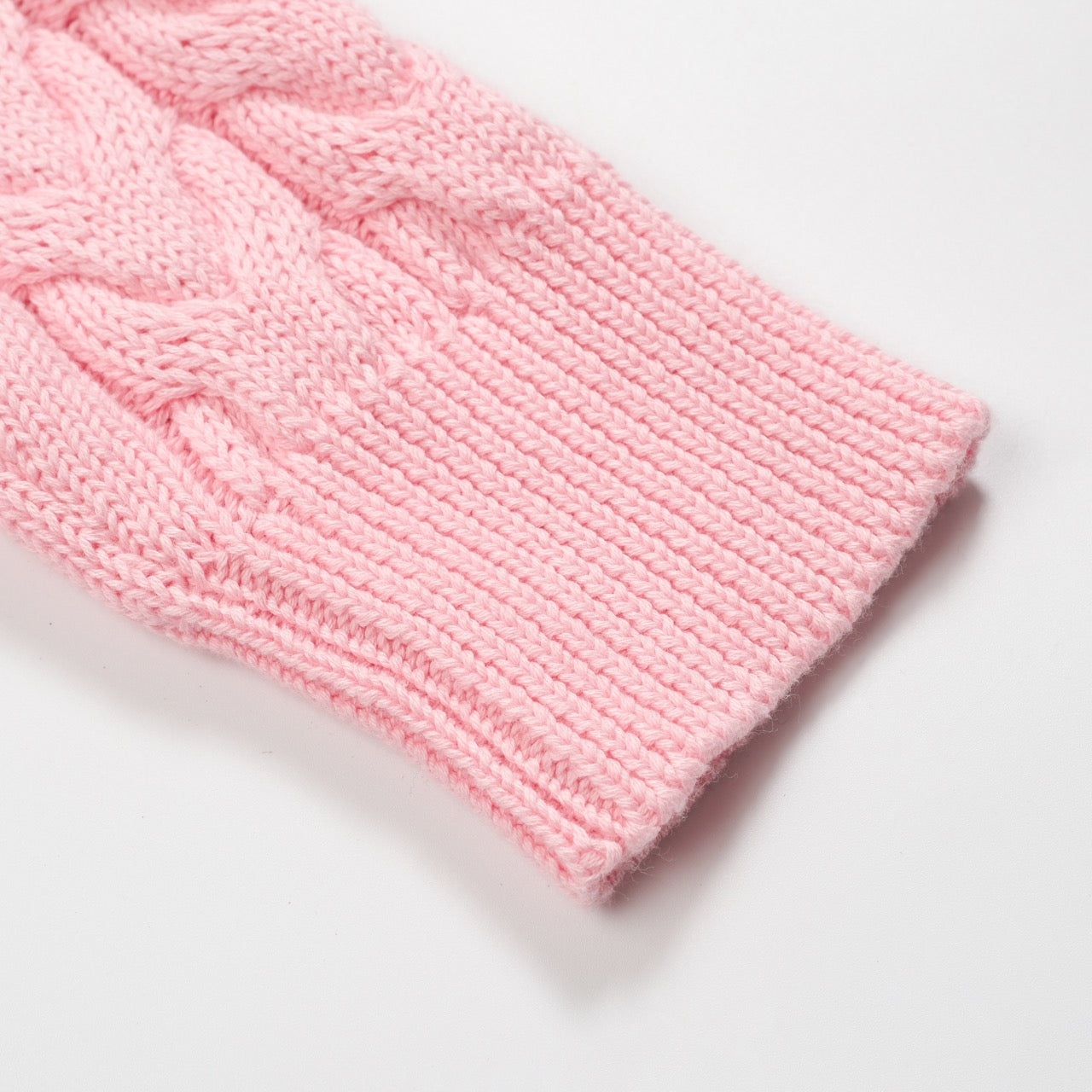 Pink knitted retro pull for men