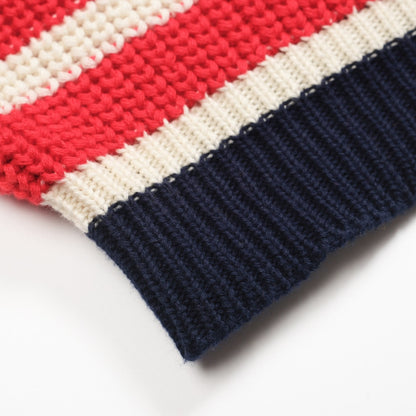 Navy Blue Retro V-Neck Polo for Men