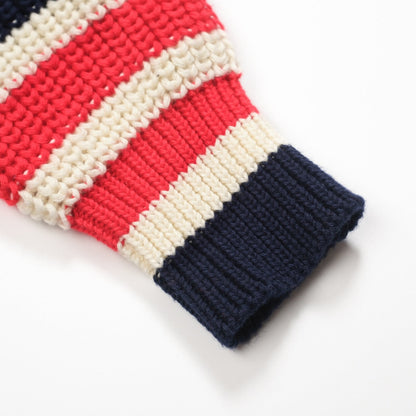 Navy Blue Retro V-Neck Polo for Men