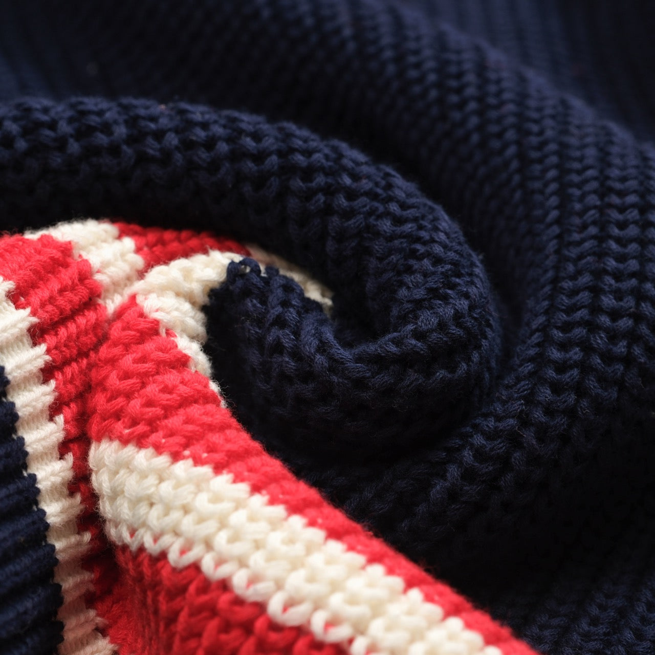 Navy Blue Retro V-Neck Polo for Men