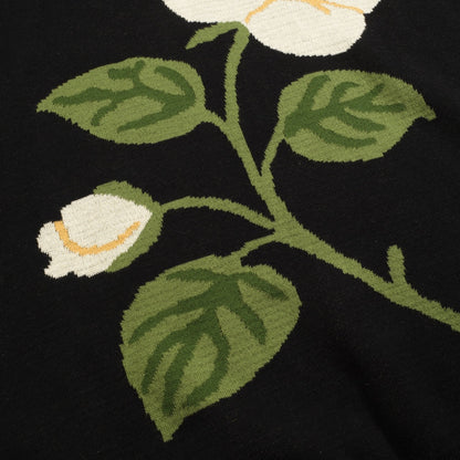 Vintage black jacquard polo for men