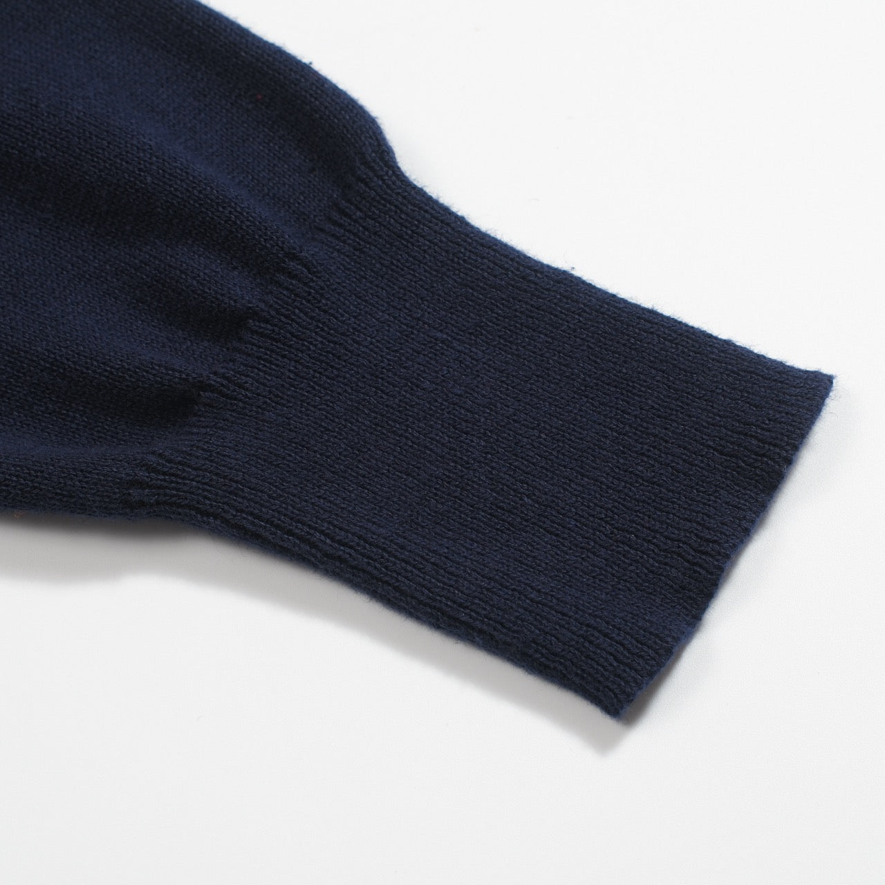 Vintage navy blue knitted jacquard cardigan for men