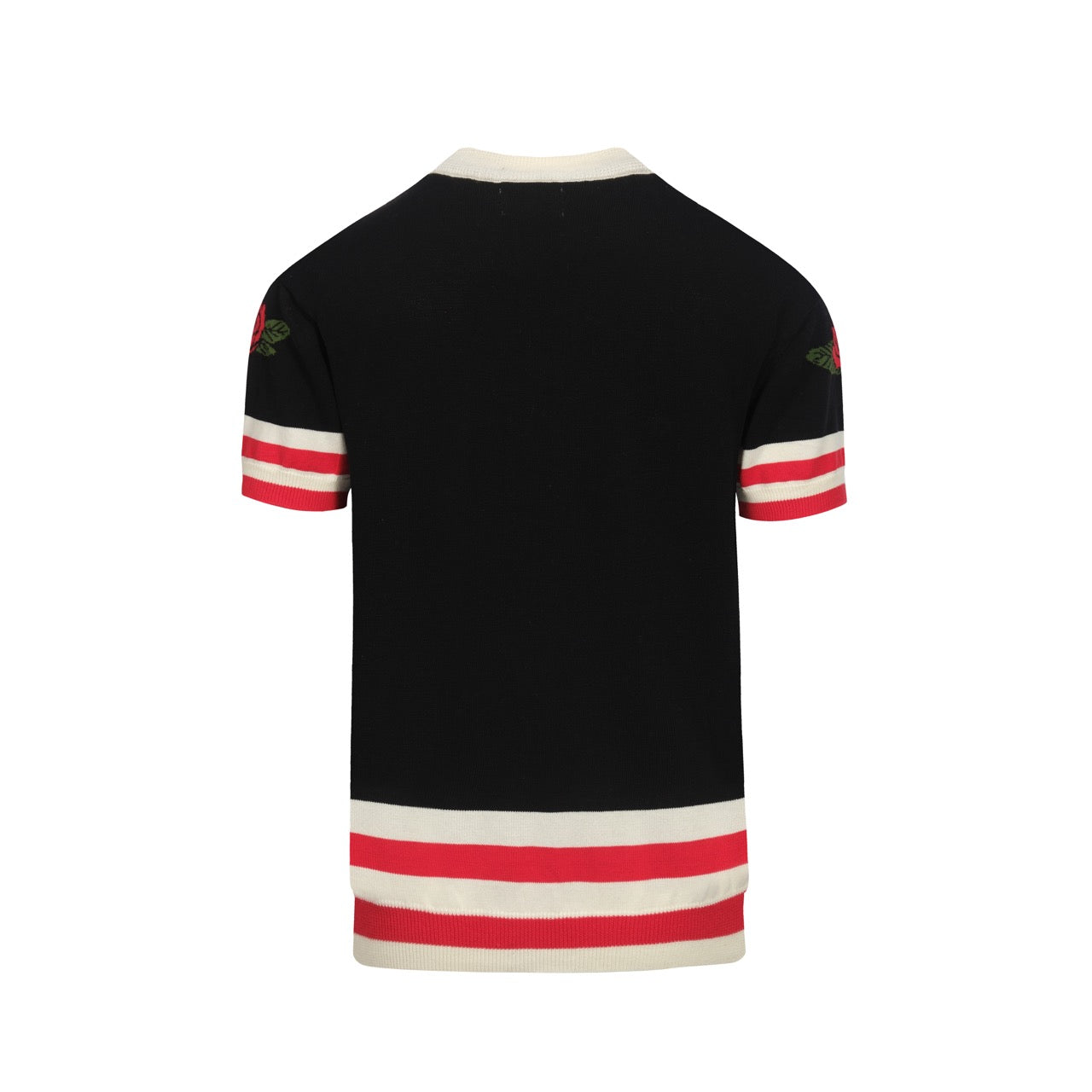 Men's Flame Cat Jacquard Knit T-shirt, Embroidered in Pink