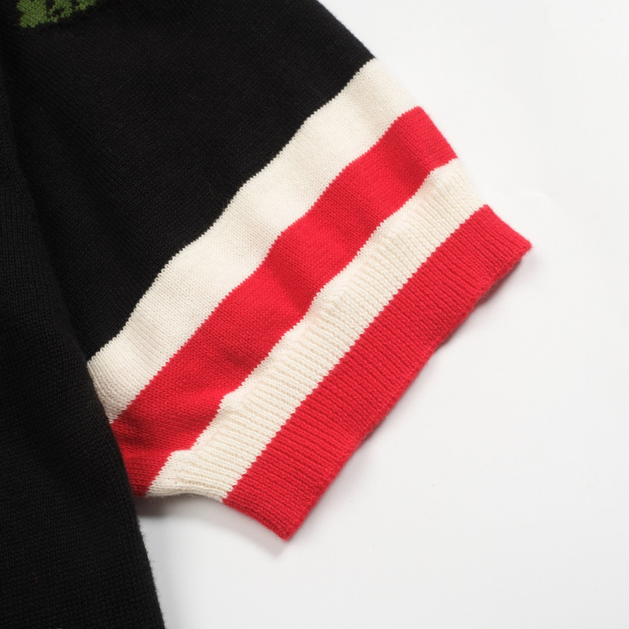 Men's Flame Cat Jacquard Knit T-shirt, Embroidered in Pink